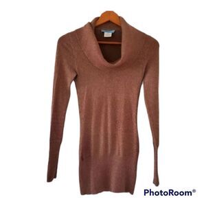 *Marciano Gold Metallic Silk Blend Sweater XS